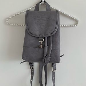 Free People- vegan leather light grey back pack